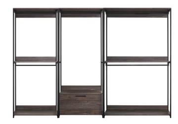 Monica Wood Walk In Closet System Rustic Mdf Melamine