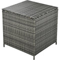 Outdoor 6 Piece All Weather Pe Rattan Sofa Set, Garden Patio Wicker Sectional Furniture Set With Adjustable Seat, Storage Box, Removable Covers And Tempered Glass Top Table,Grey Yes Complete Patio