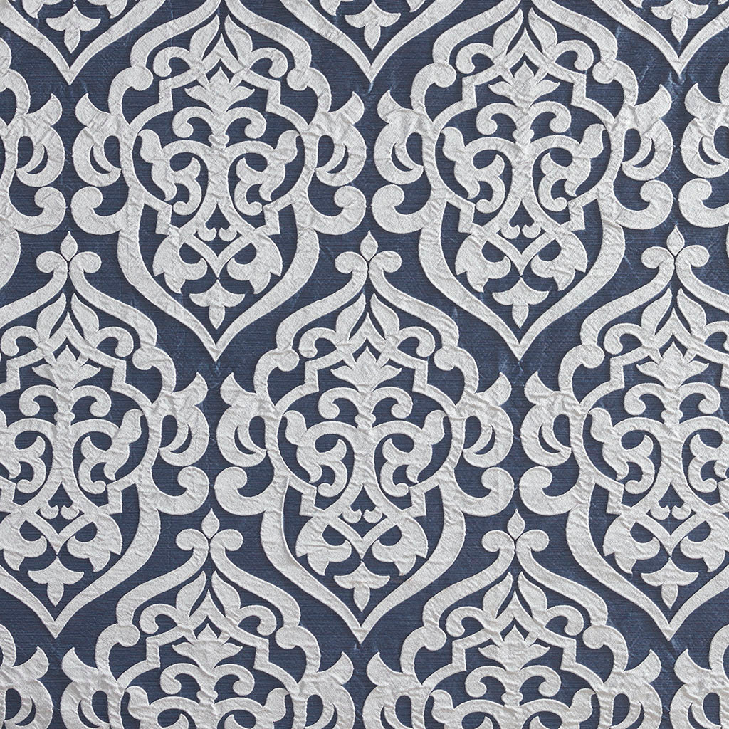 Jacquard Shower Curtain Silver Cotton