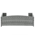 Dog Bed, Pet Bed, Pet Enclosures, Pet Outdoor Furniture, Pet Patio Furniture, Seasonal Pe Wicker Pet Furniture, Dog Bed With Cushion Dark Grey Pe Rattan Iron Waterproof Fabric