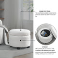 Video Welike Swivel Barrel Chair, Living Room Swivel Chair With Round Storage Chair, 360 Swivel Club Chair, Nursery, Bedroom, Office, Hotel With Upholstered Modern Armchair, Teddy Fabric White Teddy Foam Fabric