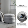 Video Welike Swivel Barrel Chair, Living Room Swivel Chair With Round Storage Chair, 360 Swivel Club Chair, Nursery, Bedroom, Office, Hotel With Upholstered Modern Armchair, Teddy Fabric Grey Teddy Foam Fabric