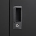 Metal Storage Cabinet With Locking Doors And Adjustable Shelf, Folding Filing Storage Cabinetfolding Storage Locker Cabinet For Home Office,School,Garage, Black Filing Cabinets 3 4 Shelves Black Office Door Locks Modern Steel