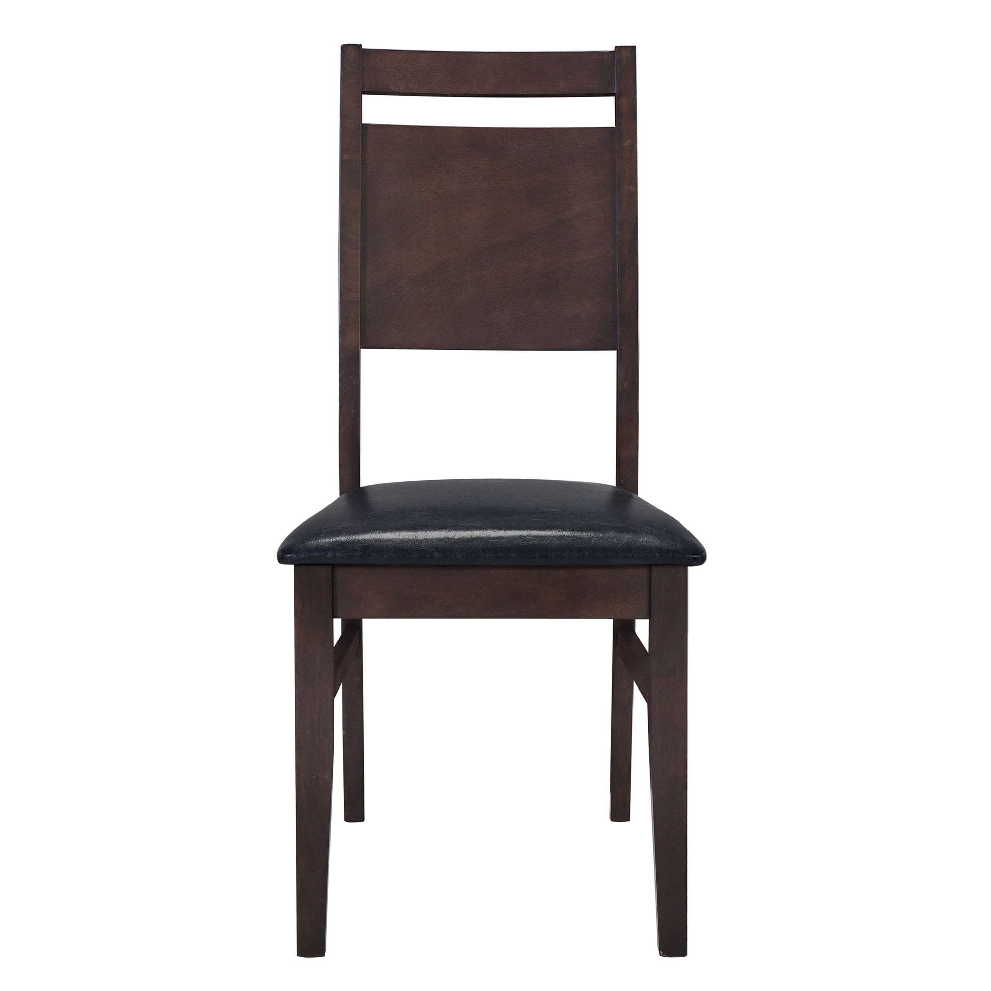 Farmhouse 6 Piece Wood Dining Table Set With 4 Upholstered Chairs And Bench, Dark Brown Brown Wood Dining Room Bench Seating Rubberwood Rectangular Dining Table With Chair And Bench Upholstered Chair Wood Dark Brown Solid Back Seats 6 Farmhouse Trestle