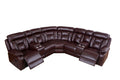 Sectional Sofa With Manual Reclining Brown Brown Pu