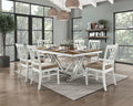 Modern Style White And Oak Finish Dining Table 1Pc With Self Storing Extension Leaf Charming Traditional Lines Dining Furniture Multicolor Dining Room Modern Kitchen & Dining Tables Wood