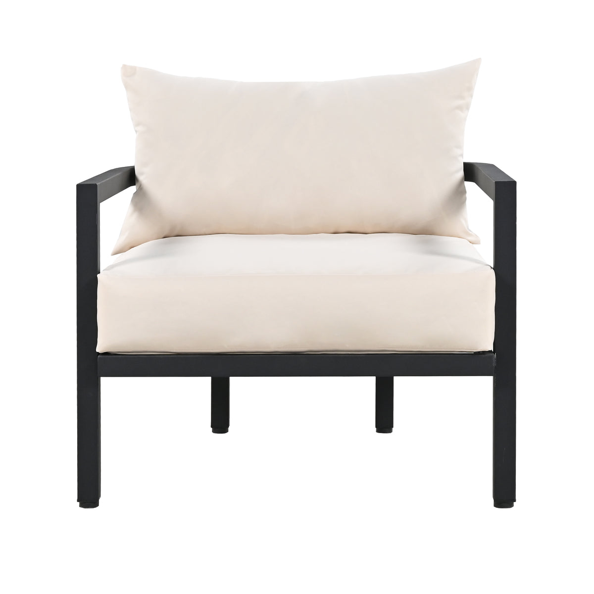 Multi Person Outdoor Steel Sofa Set, Waterproof, Anti Rust And Anti Uv, Suitable For Gardens And Lawns Beige Steel