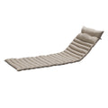 2Pcs Set Outdoor Lounge Chair Cushion Replacement Patio Funiture Seat Cushion Chaise Lounge Cushion Khaki Khaki Polyester