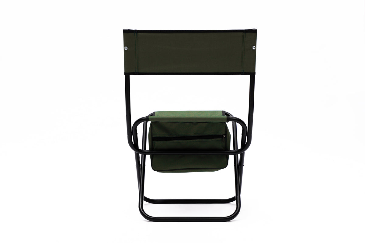 2 Piece Folding Outdoor Chair With Storage Bag, Portable Chair For Indoor, Outdoor Camping, Picnics And Fishing,Green Green Steel