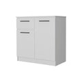 Loonam 2 Door 1 Drawer Dresser White White Mdf