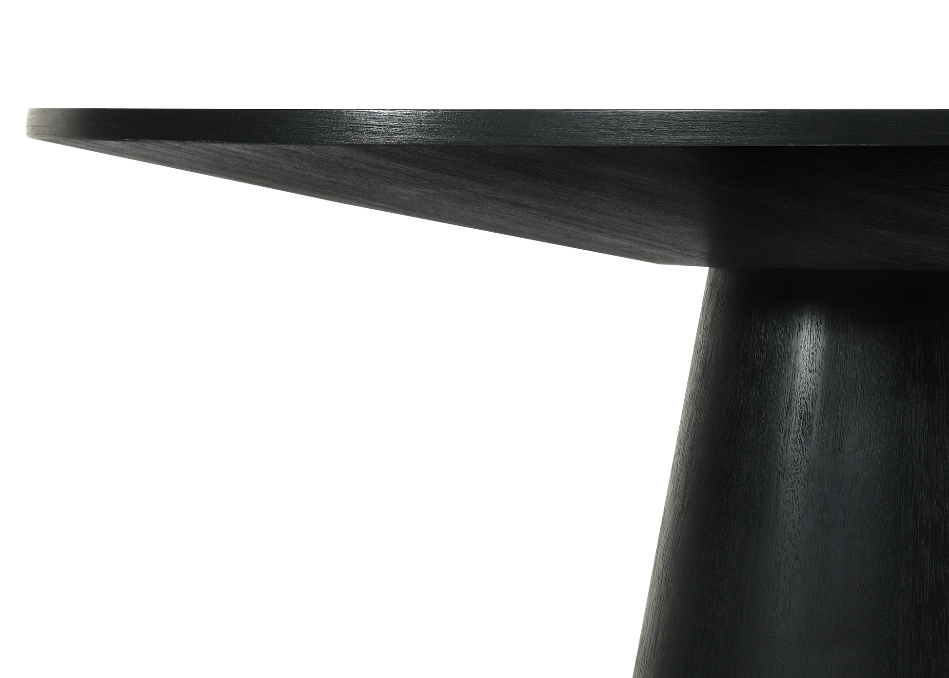 Jasper Ebony Black 5 Piece 59" Round Dining Table Set With Gray Chairs Walnut Solid Wood Mdf