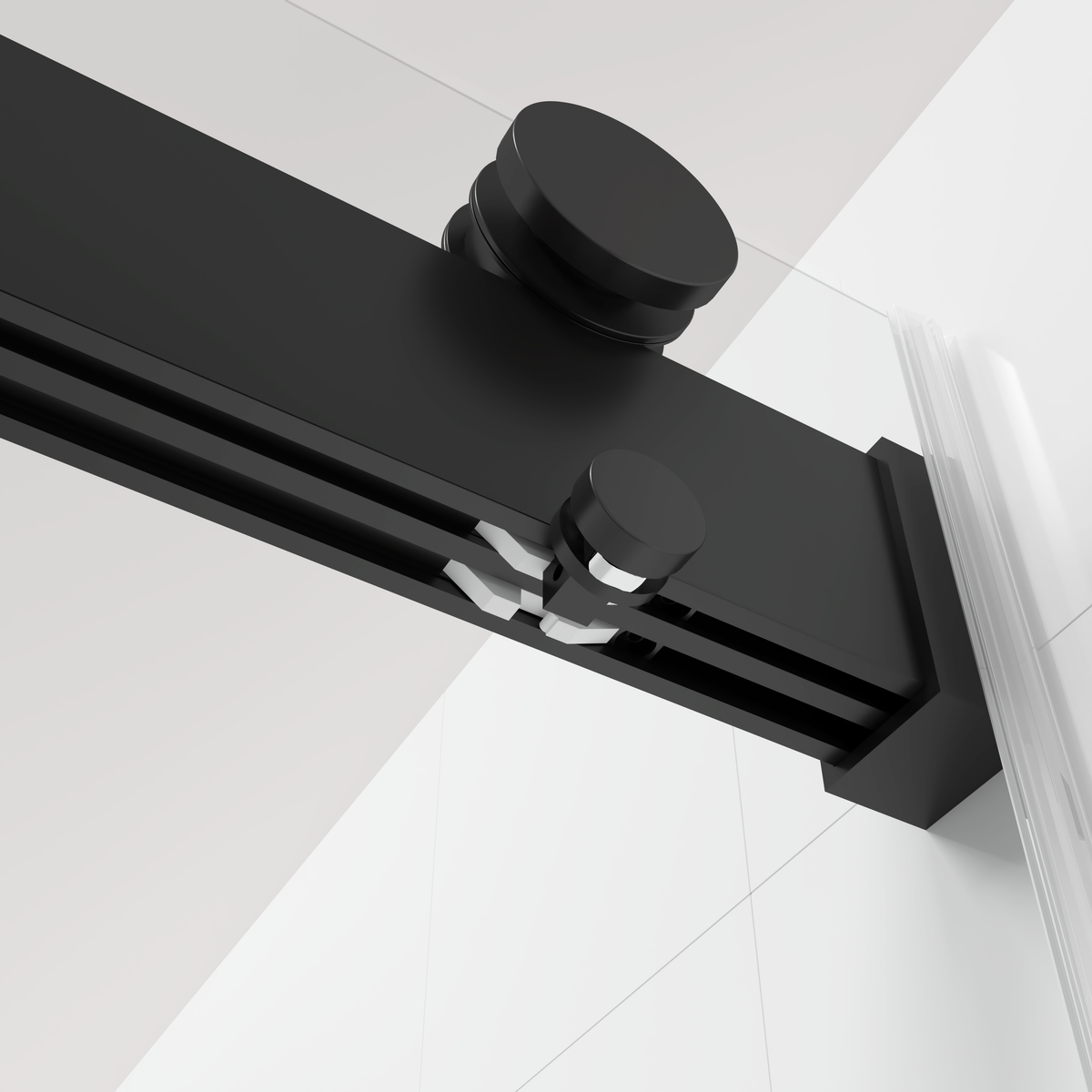 68 72 In. W X 76 In. H Double Sliding Frameless Soft Close Shower Door With Premium 3 8 Inch 10Mm Thick Tampered Glass And Easy Cleaning Coating, Stainless Steel In Matte Black 22D02 72Mb Matte