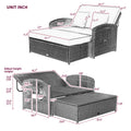 Pe Wicker Rattan Double Chaise Lounge, 2 Person Reclining Daybed With Adjustable Back And Cushions, Free Furniture Protection Cover, White Yes Complete Patio Set White Water Resistant Frame Water Resistant Cushion Garden & Outdoor Casual Sofa Seating