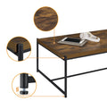 Lennox 3 Piece Brown Coffee And End Table Set Brown Mdf