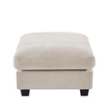 Modern Large L Shape Feather Filled Sectional Sofa, Convertible Sofa Couch With Reversible Chaise For Living Room Beige Chenille 5 Seat