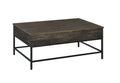 Cliff 3 Piece Brown Lift Top Coffee And End Table Set Brown Mdf