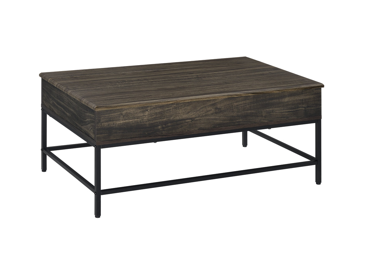 Cliff 3 Piece Brown Lift Top Coffee And End Table Set Brown Mdf