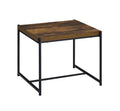 Lennox 3 Piece Brown Coffee And End Table Set Brown Mdf
