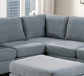 Living Room Furniture Corner Wedge Grey Linen Like Fabric 1Pc Cushion Wedge Sofa Wooden Legs Grey Primary Living Space Modern,Transitional Fabric