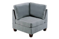 Modular Sofa Set 6Pc Set Living Room Furniture Sofa Loveseat Couch Grey Linen Like Fabric 4X Corner Wedge 1X Armless Chair And 1X Ottoman Grey Wood Primary Living Space Cushion Back Modern,Transitional Modular Fabric 6 Seat
