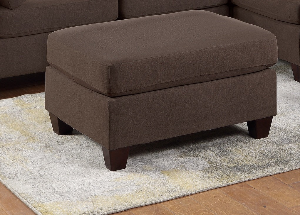 Modular Sectional 6Pc Set Living Room Furniture Corner Sectional Couch Grey Linen Like Fabric 3X Corner Wedge 2X Armless Chairs And 1X Ottoman Coffee Wood Primary Living Space Cushion Back