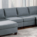Living Room Furniture Armless Chair Grey Linen Like Fabric 1Pc Cushion Armless Chair Wooden Legs Grey Primary Living Space Contemporary,Modern,Transitional Fabric