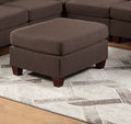 Modular Sofa Set 6Pc Set Living Room Furniture Sofa Loveseat Couch Black Coffee Linen Like Fabric 4X Corner Wedge 1X Armless Chair And 1X Ottoman Coffee Primary Living Space Cushion Back