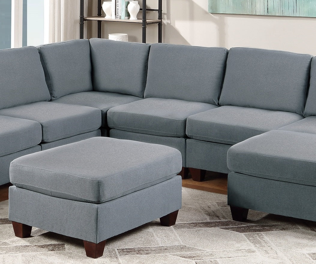 Living Room Furniture Armless Chair Grey Linen Like Fabric 1Pc Cushion Armless Chair Wooden Legs Grey Primary Living Space Contemporary,Modern,Transitional Fabric