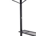 Grill Gazebo 8X5Ft,Outdoor Patio Canopy,Bbq Shelter With Steel Hardtop And Side Shelves Black Steel