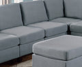 Living Room Furniture Armless Chair Grey Linen Like Fabric 1Pc Cushion Armless Chair Wooden Legs Grey Primary Living Space Contemporary,Modern,Transitional Fabric