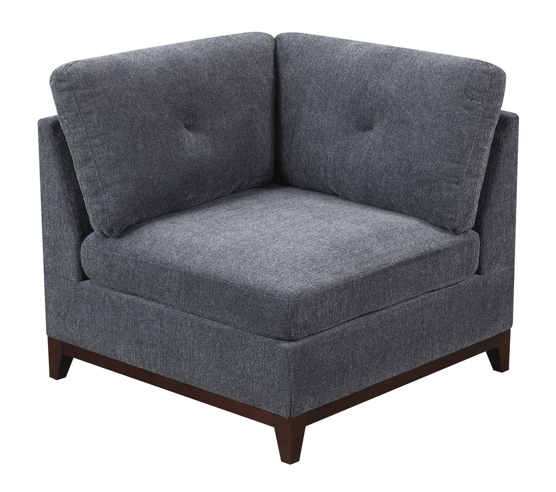 Modular Living Room Furniture Corner Wedge Ash Chenille Fabric 1Pc Cushion Wedge Sofa Couch. Gun Ash Primary Living Space Contemporary,Modern Chenille