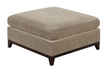 Modular Living Room Furniture Ottoman Camel Chenille Fabric 1Pc Cushion Ottoman Couch Exposed Wooden Base Camel Chenille Primary Living Space Contemporary,Modern Rectangle Chenille