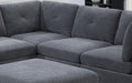 Modular Living Room Furniture Corner Wedge Ash Chenille Fabric 1Pc Cushion Wedge Sofa Couch. Gun Ash Primary Living Space Contemporary,Modern Chenille