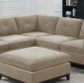 Modular Living Room Furniture Corner Wedge Camel Chenille Fabric 1Pc Cushion Wedge Sofa Couch Exposed Wooden Base Camel Primary Living Space Contemporary,Modern Chenille