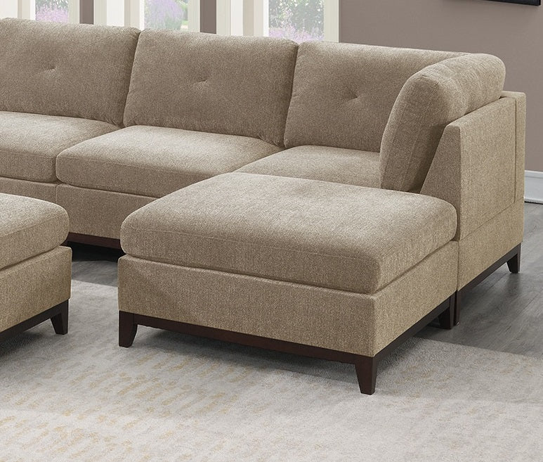 Modular Living Room Furniture Corner Wedge Camel Chenille Fabric 1Pc Cushion Wedge Sofa Couch Exposed Wooden Base Camel Primary Living Space Contemporary,Modern Chenille