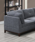 Modular Living Room Furniture Corner Wedge Ash Chenille Fabric 1Pc Cushion Wedge Sofa Couch. Gun Ash Primary Living Space Contemporary,Modern Chenille