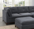 Modular Living Room Furniture Corner Wedge Ash Chenille Fabric 1Pc Cushion Wedge Sofa Couch. Gun Ash Primary Living Space Contemporary,Modern Chenille