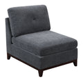 Modular Living Room Furniture Armless Chair Ash Chenille Fabric 1Pc Cushion Armless Chair Couch. Gray Wash Primary Living Space Contemporary,Modern Chenille