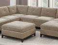 Modular Living Room Furniture Ottoman Camel Chenille Fabric 1Pc Cushion Ottoman Couch Exposed Wooden Base Camel Chenille Primary Living Space Contemporary,Modern Rectangle Chenille