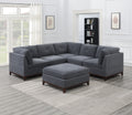 Modular Living Room Furniture Armless Chair Ash Chenille Fabric 1Pc Cushion Armless Chair Couch. Gray Wash Primary Living Space Contemporary,Modern Chenille