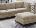 Modular Living Room Furniture Armless Chair Camel Chenille Fabric 1Pc Cushion Armless Chair Couch Exposed Wooden Base Camel Primary Living Space Contemporary,Modern Chenille