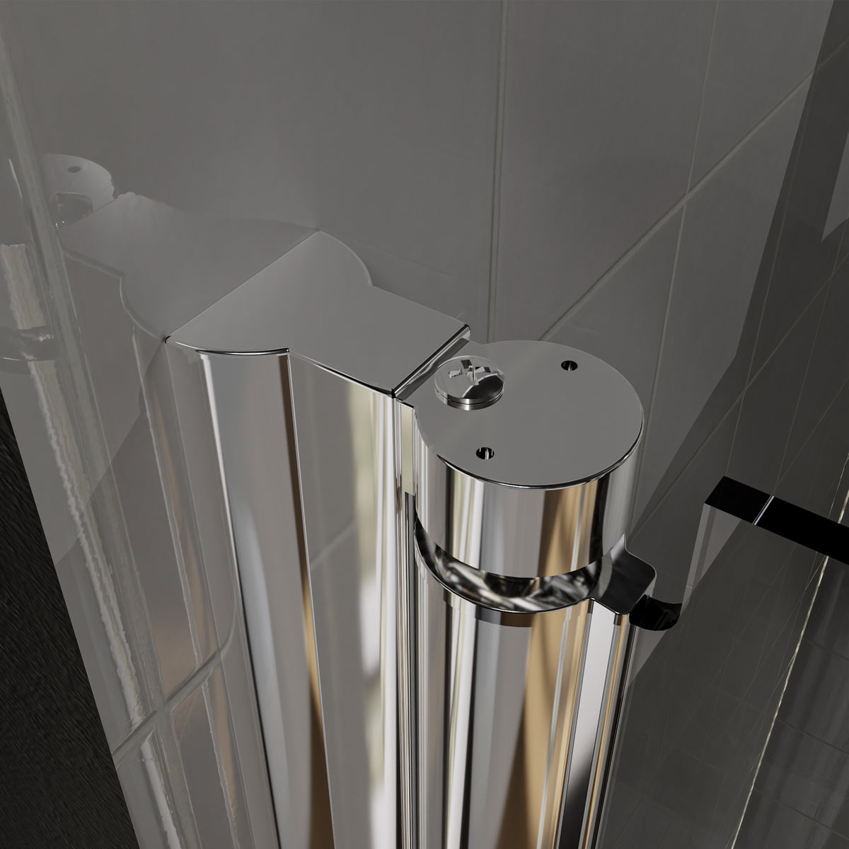 36 In. To 37 3 8 In. X 72 In Semi Frameless Pivot Shower Door In Chrome With Clear Glass Chrome Glass