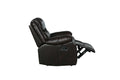 Transitional Leather Air Reclining Chair Brown Foam Leather