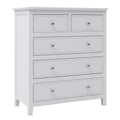 White Solid Wood 5 Pieces King Bedroom Sets Bed Nightstand*2 Chest Dresser Old Sku:Bs500026Aak King White 5 Piece Set Solid Wood