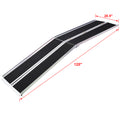 Wheel Chair Ramp 10Ft ,Aluminium Threhold Ramp,Portable And Foldable, 600 Pound Capacity, Non Skid Surface, Two Separate Pieces, For Home, Steps, Stairs, Doorways Silver Aluminium