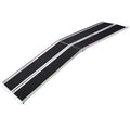 Wheel Chair Ramp 10Ft ,Aluminium Threhold Ramp,Portable And Foldable, 600 Pound Capacity, Non Skid Surface, Two Separate Pieces, For Home, Steps, Stairs, Doorways Silver Aluminium