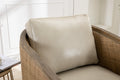Coolmore Swivel Barrel Chair, Comfy Round Accent Sofa Chair For Living Room, 360 Degree Swivel Barrel Club Chair, Leisure Arm Chair For Nursery, Hotel, Bedroom, Office, Lounge Oyster Grey Leather