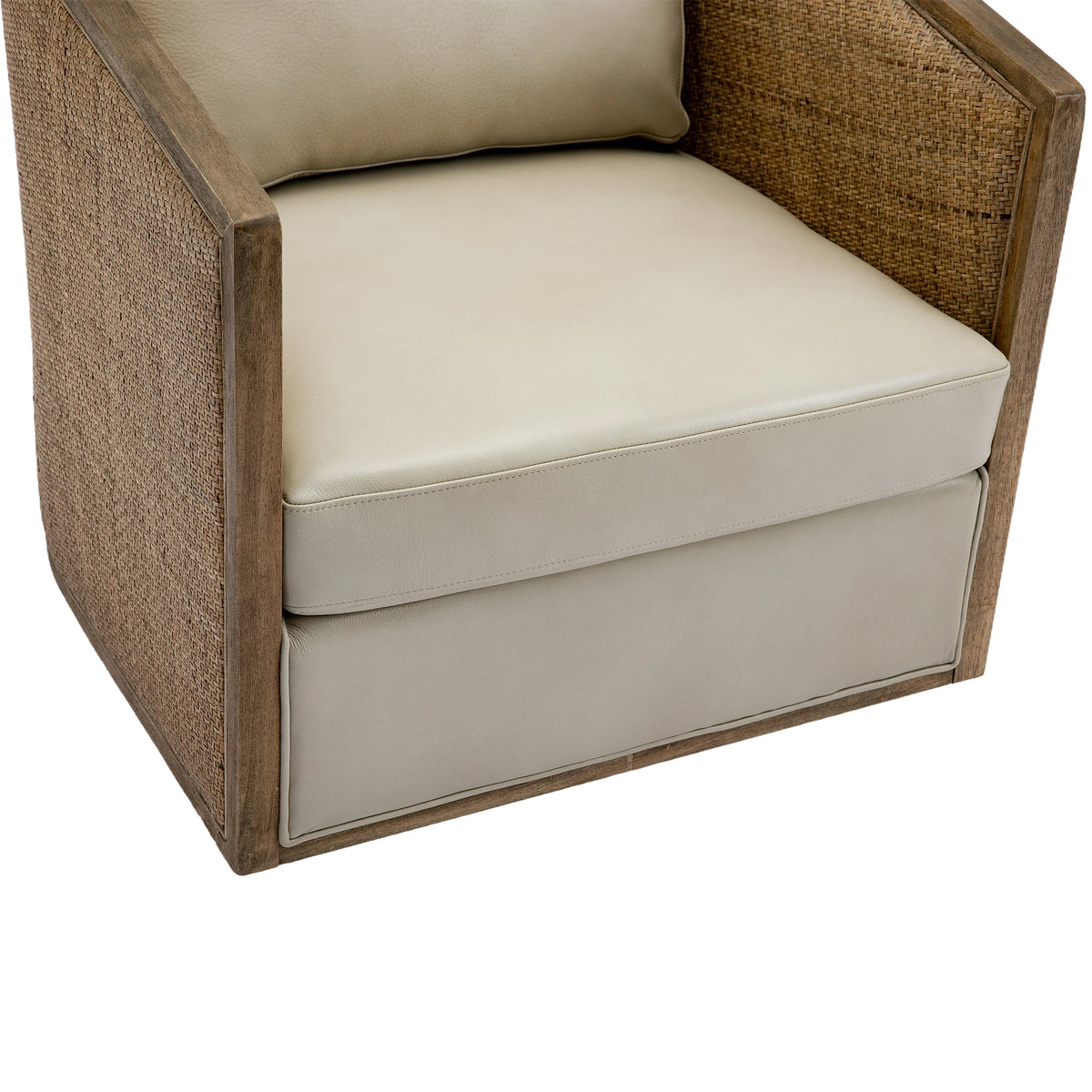 Coolmore Swivel Barrel Chair, Comfy Round Accent Sofa Chair For Living Room, 360 Degree Swivel Barrel Club Chair, Leisure Arm Chair For Nursery, Hotel, Bedroom, Office, Lounge Oyster Grey Leather