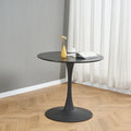 Modern Grey Simple Pu Dining Chair Upholstered Chair Family Bedroom Stool Back Dressing, Black Round Table Set, Bentwood Covered With Ash Veneer Chair Back, Chair Black Metal Legs Set Of 5 Black Mdf