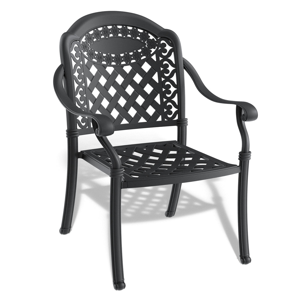 Cushions In Random Colors 3 Piece Set Of Cast Aluminum Patio Furniture With Cushions Yes Complete Patio Set Black Seats 2 Rust Resistant Frame Water Resistant Cushion Garden & Outdoor Complete Patio